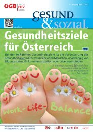 Ziel der 10 Rahmen-Gesundheitsziele ist die Verbesserung der ...