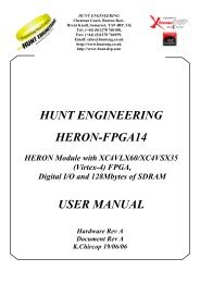 HUNT ENGINEERING HERON-FPGA14 USER MANUAL