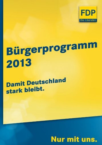 FDP-Bürgerprogramm 2013