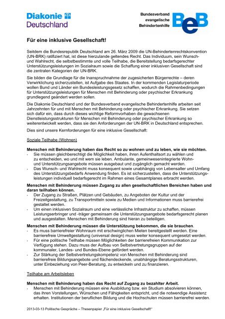 Thesenpapier - zur Bundestagswahl 2013 (PDF, 35 KB) - Diakonie ...