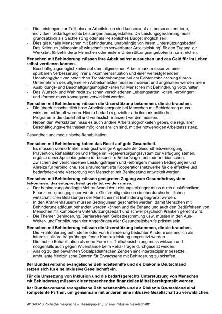 Thesenpapier - zur Bundestagswahl 2013 (PDF, 35 KB) - Diakonie ...