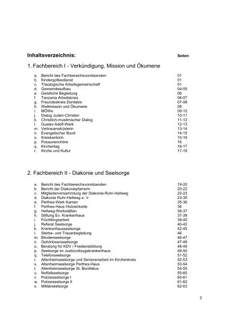 GESAMTBERICHT 2012-2013 - Kirchenkreis Unna