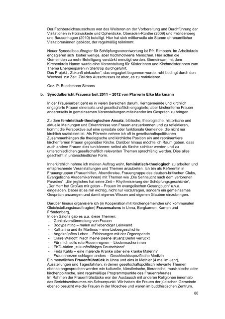 GESAMTBERICHT 2012-2013 - Kirchenkreis Unna