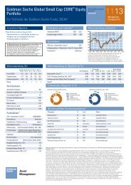 Goldman Sachs Global Small Cap CORE® Equity Portfolio