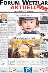 Goldenes WeihnachtsCenter - Forum, Wetzlar