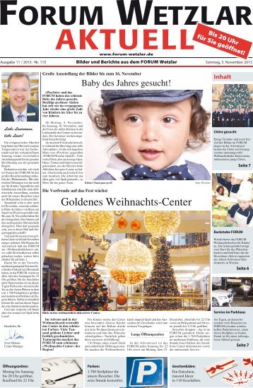 Goldenes WeihnachtsCenter - Forum, Wetzlar