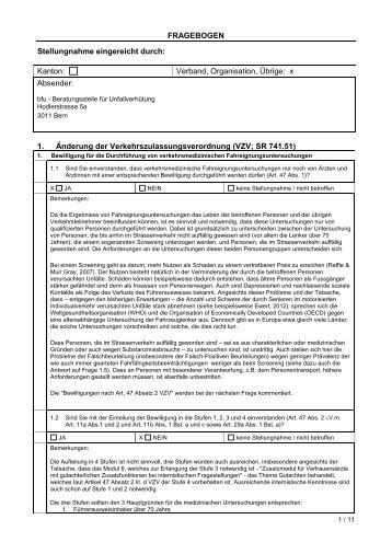 bfu-Stellungnahme vom 12. Juli 2013 zum zweiten ...