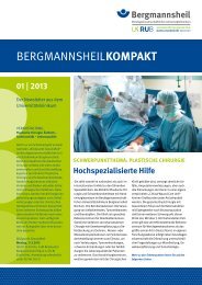 Bergmannsheil Kompakt 01/2013 - Berufsgenossenschaftliches ...