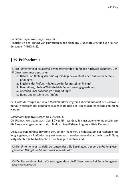 Flurförderzeuge Unfallverhütungsvorschrift - Berufsgenossenschaft ...