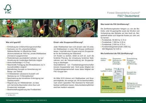 Infoflyer für Waldbesitzer PDF, Size: 366,41 KB ... - FSC Deutschland