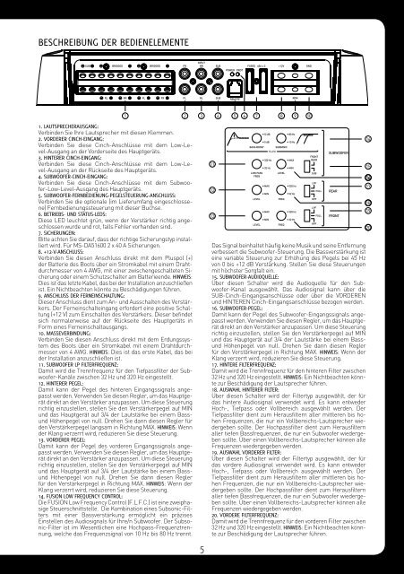 D-Klasse Marine-Verstärker - FUSION Electronics