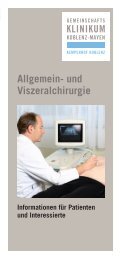 Info-Flyer der Klinik Allgemein - Gemeinschaftsklinikum Koblenz ...