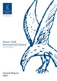 2007 - Hunter Hall Investment Management