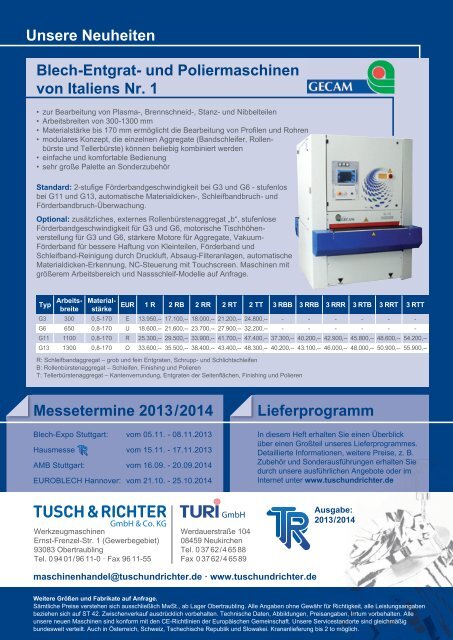 Modelle - Tusch & Richter GmbH & Co. KG