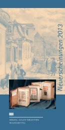 catalogue of new publications - Herzog August Bibliothek Wolfenbüttel