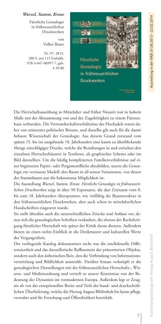 catalogue of new publications - Herzog August Bibliothek Wolfenbüttel