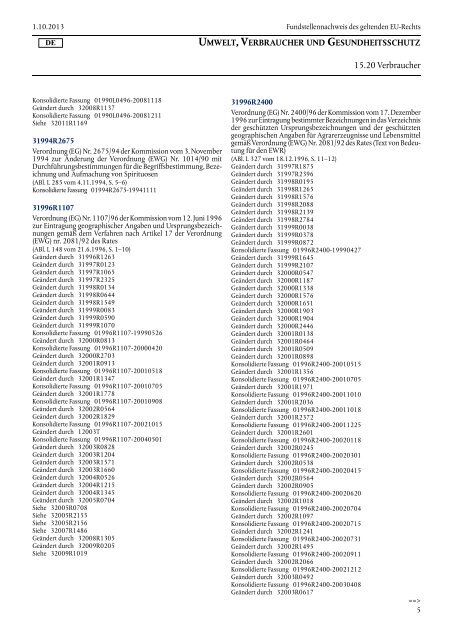 umwelt, verbraucher und gesundheitsschutz - EUR-Lex