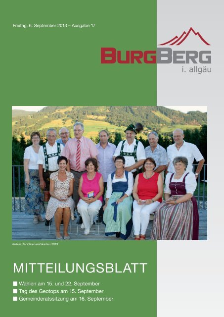 Burgberger Mitteilungsblatt Nr. 17/2013