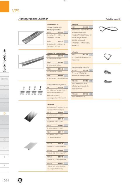 Produktkatalog - G E Power Controls