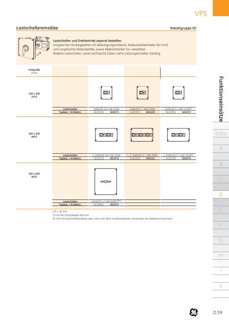 Produktkatalog - G E Power Controls