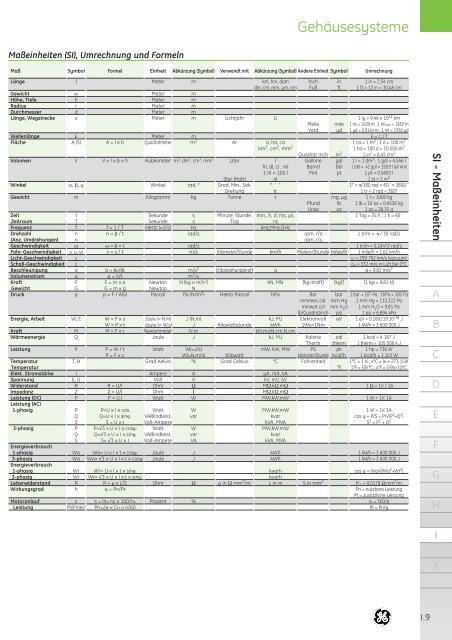 Produktkatalog - G E Power Controls