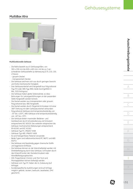 Produktkatalog - G E Power Controls