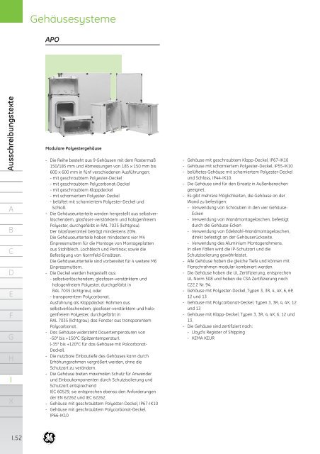 Produktkatalog - G E Power Controls