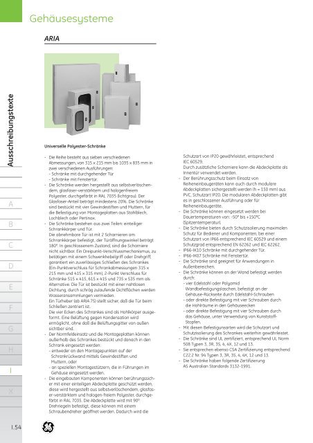 Produktkatalog - G E Power Controls