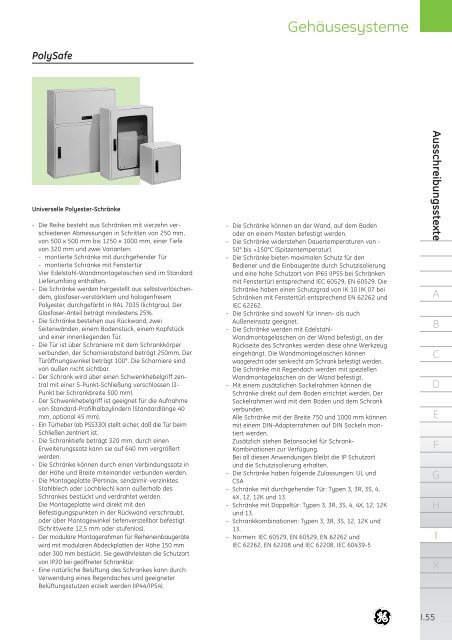 Produktkatalog - G E Power Controls