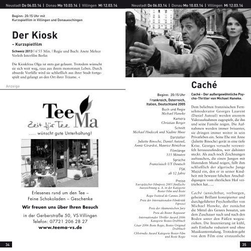 Januar, Februar, März 2014 - Kommunales Kino guckloch