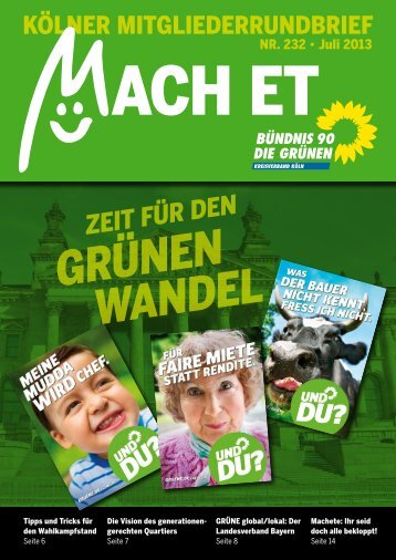 Die neue Mach Et ist da! - Grüne Köln