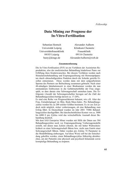 Data Mining zur Prognose der In-Vitro-Fertilisation - Sas-Wiki