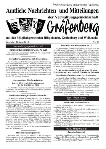 Amtsblatt Ausgabe 26/2013 - Hiltpoltstein