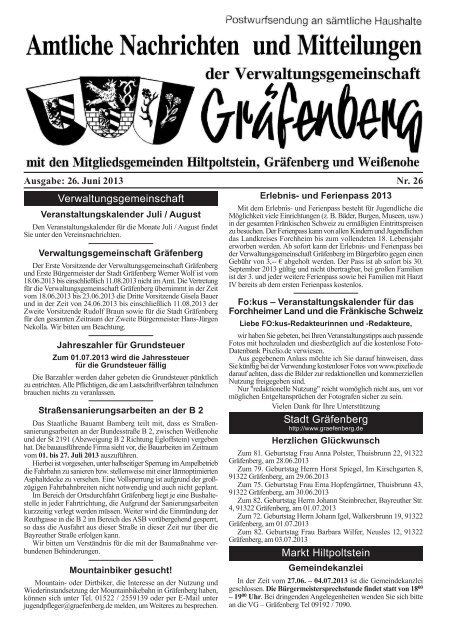 Ausgabe 26 26.06.2013 - Gräfenberg