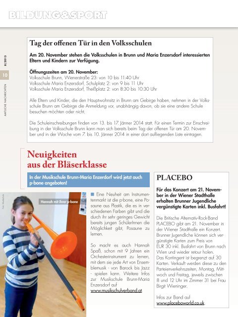 Gemeindezeitung 8/2013 - Brunn am Gebirge