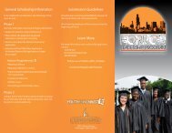 Horizon Scholarship brochure - Huntington University