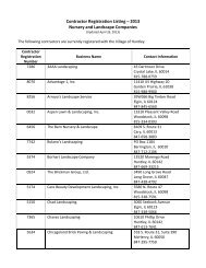 the current Registered Tree Contractor List. - Village of Huntley