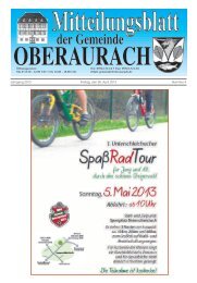 Jahrgang 2013 Freitag, den 26. April 2013 Nummer 4 - Oberaurach