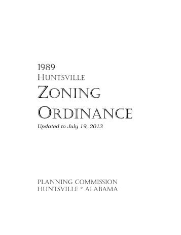 Zoning Ordinance - City of Huntsville
