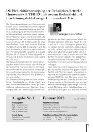 1 Ausgabe Nr. 1 Februar 2013 - Hunzenschwil