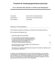 Protokoll der OrtsbÃ¼rgergemeindeversammlung - Hunzenschwil