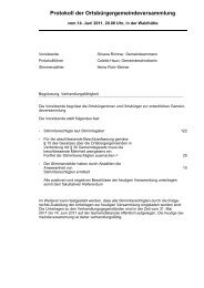 Protokoll der OrtsbÃ¼rgergemeindeversammlung - Hunzenschwil