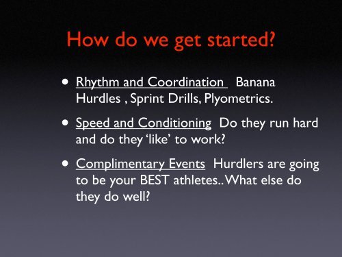 Identifying and Training 300m Hurdle Athletes - HurdleCentral.com