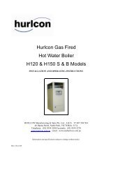 Hurlcon Gas Fired Hot Water Boiler H120 & H150 ... - Hurlcon Heating