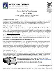 Safety Town Registration - City of Huron Ohio