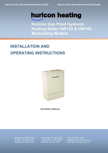 HW130 & HW160 Outdoor Modulating Boiler.pdf - Hurlcon Heating