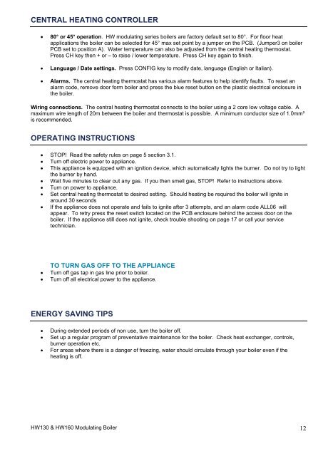 HW130 & HW160 Outdoor Modulating Boiler.pdf - Hurlcon Heating