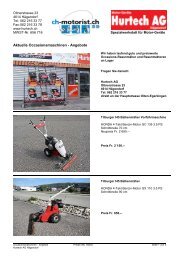 Occasionsmaschinen - Angebot - Hurtech AG