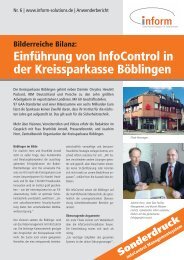 Einführung von InfoControl in der Kreissparkasse Böblingen