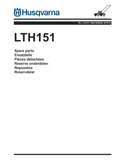 IPL, LTH151, 96041002006, 2010-01, Tractor - Husqvarna
